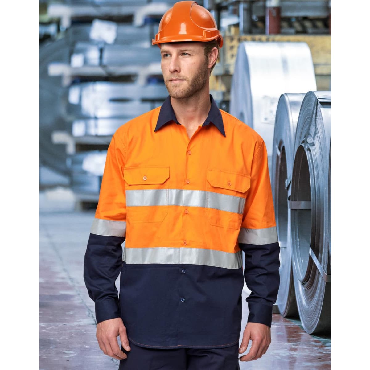 Hi-Vis Cool-Breeze Safety L/S Shirt (Generic Tape)