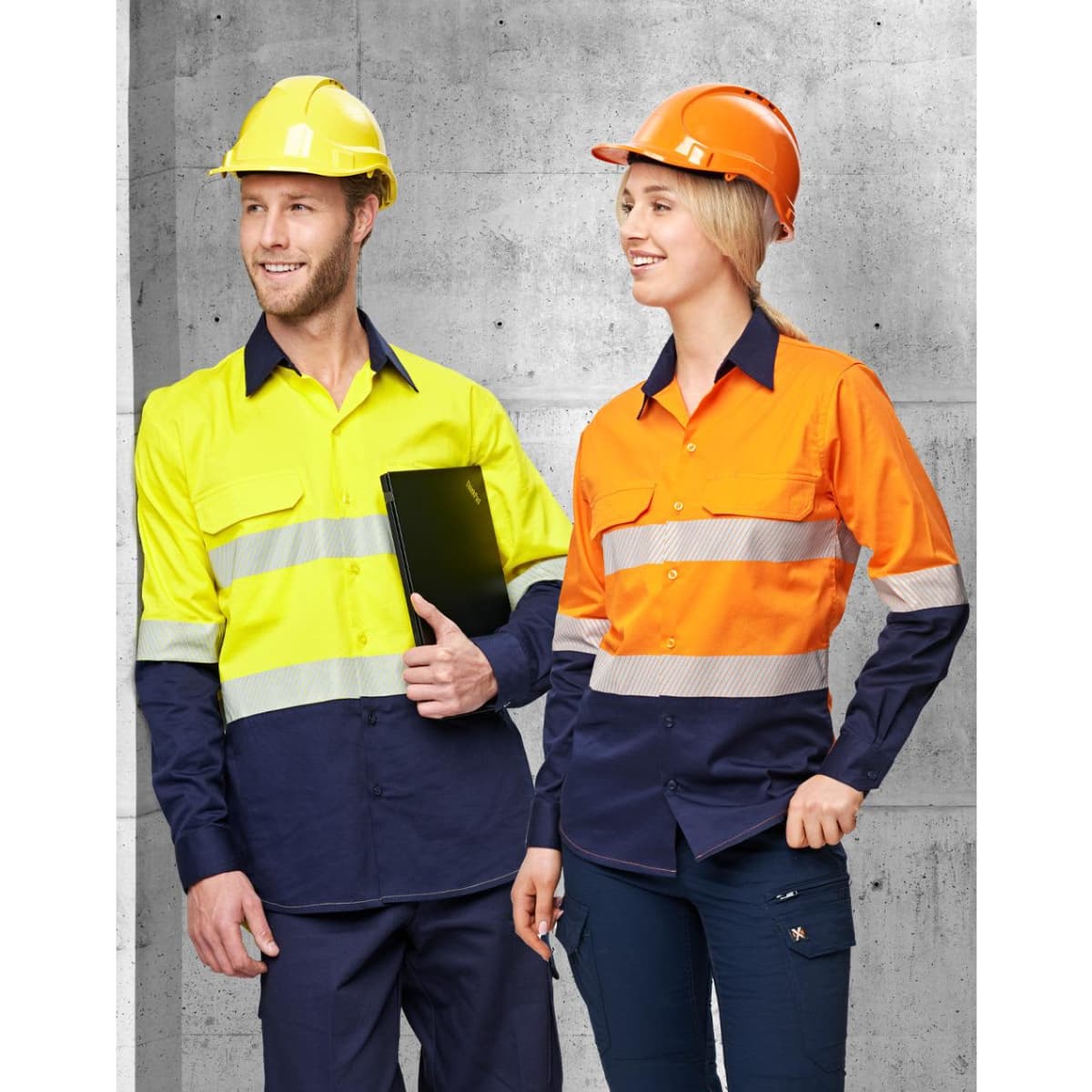 Hi-Vis Cool-Breeze Safety L/S Shirt (Segmented Tape)