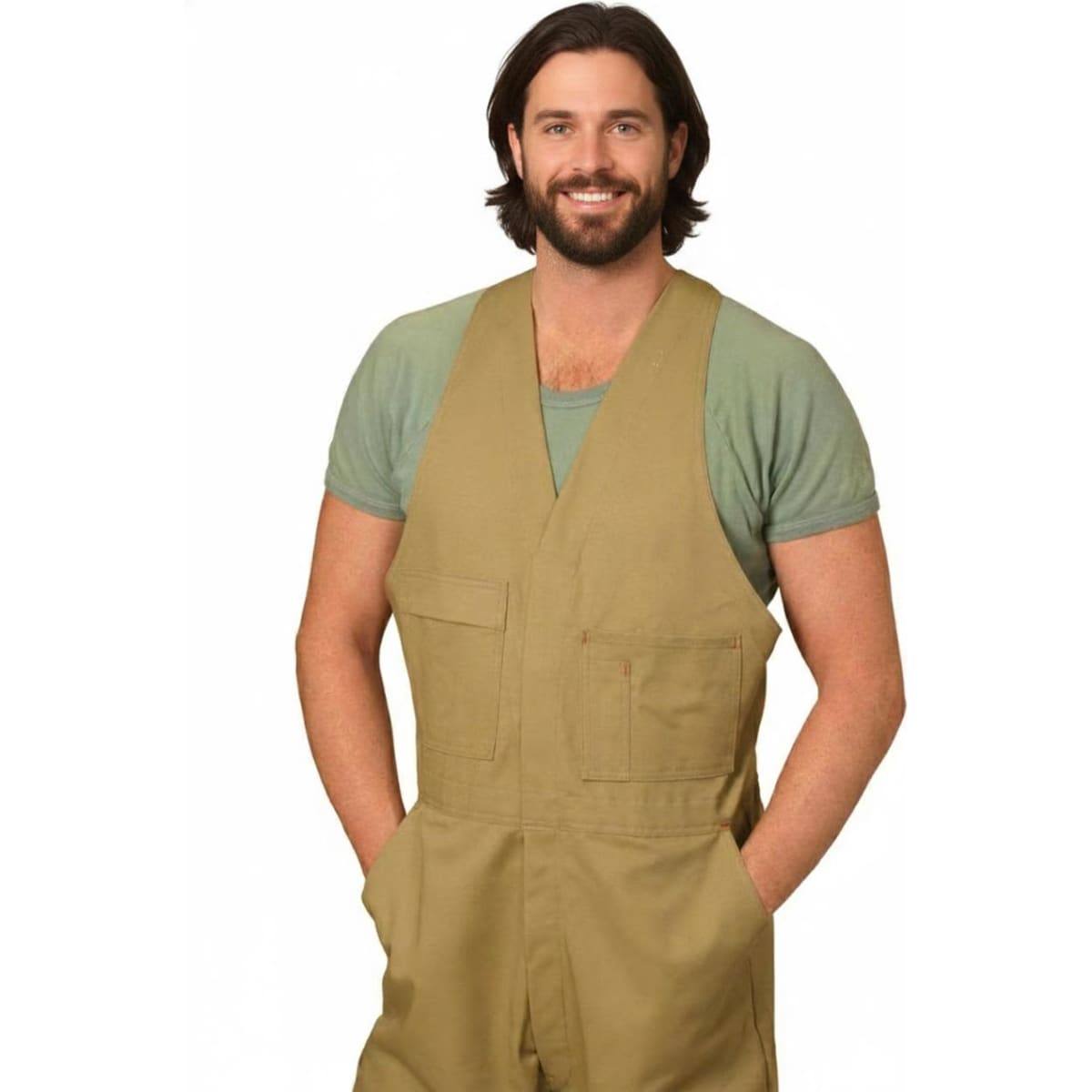 Men’s Cotton Drill Action Back Overall-Regular