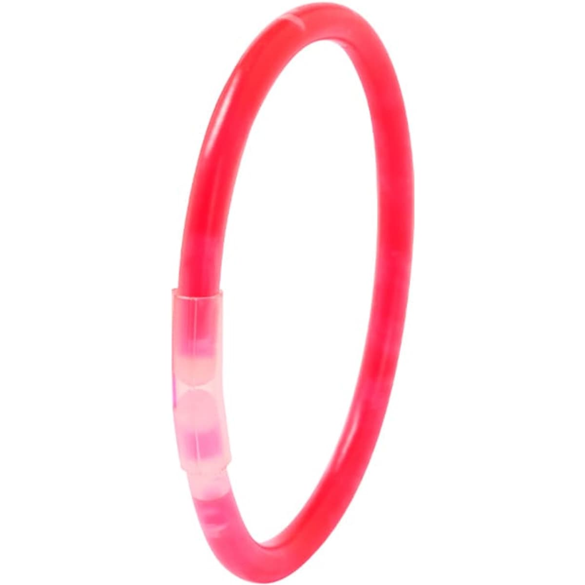 A pink novelty ring with a clear connector, designed as a fun and playful item.