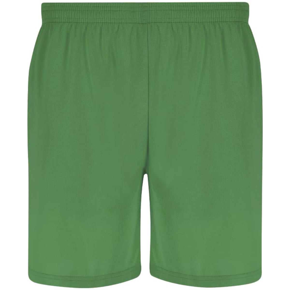 Green dress shorts with an elastic waistband, featuring a simple design and no visible pockets.
