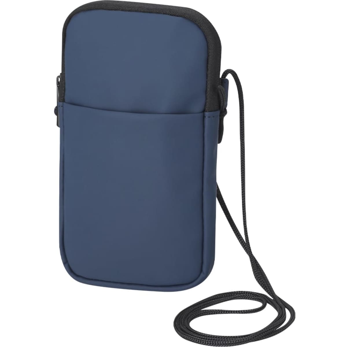 A blue Dumarex Bag featuring a main compartment, front pocket, and a black adjustable strap.