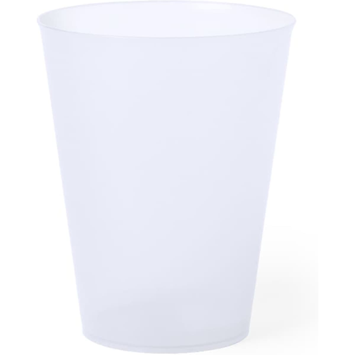 A drink bottle in clear plastic, featuring a simple design and an attached logo. Ideal for various beverages.