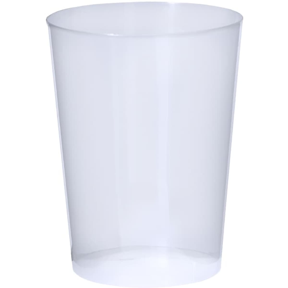 A drink bottle featuring a clear, plastic design with a smooth finish and a logo on the side.