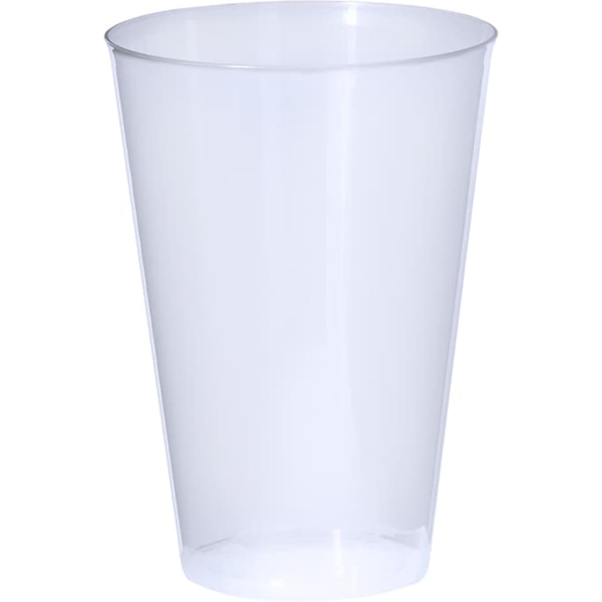 A drink bottle made of clear plastic, featuring a simple design and a branded logo. Suitable for various beverages.