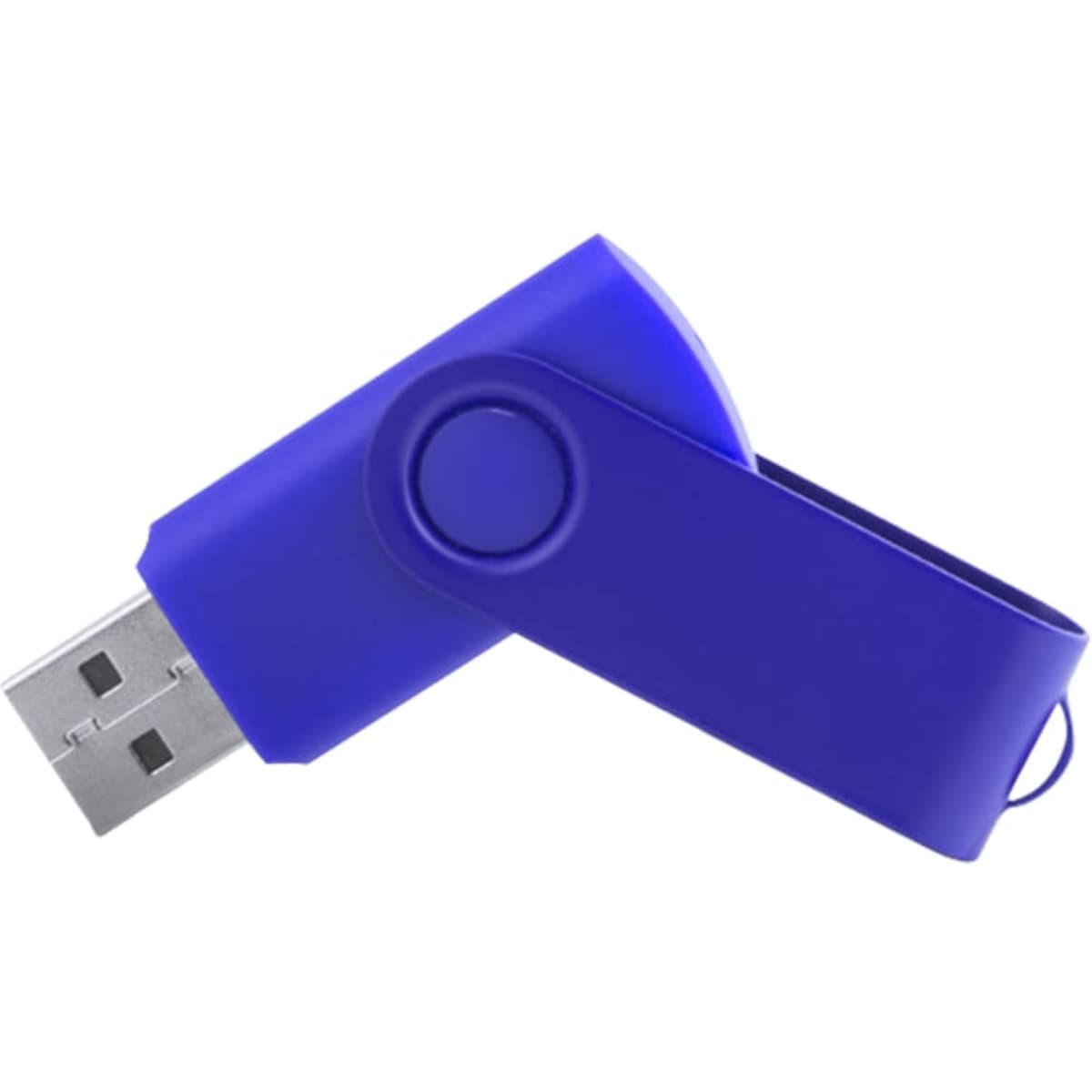 A purple Survet 16GB USB drive with a swivel design, featuring a logo on the body.