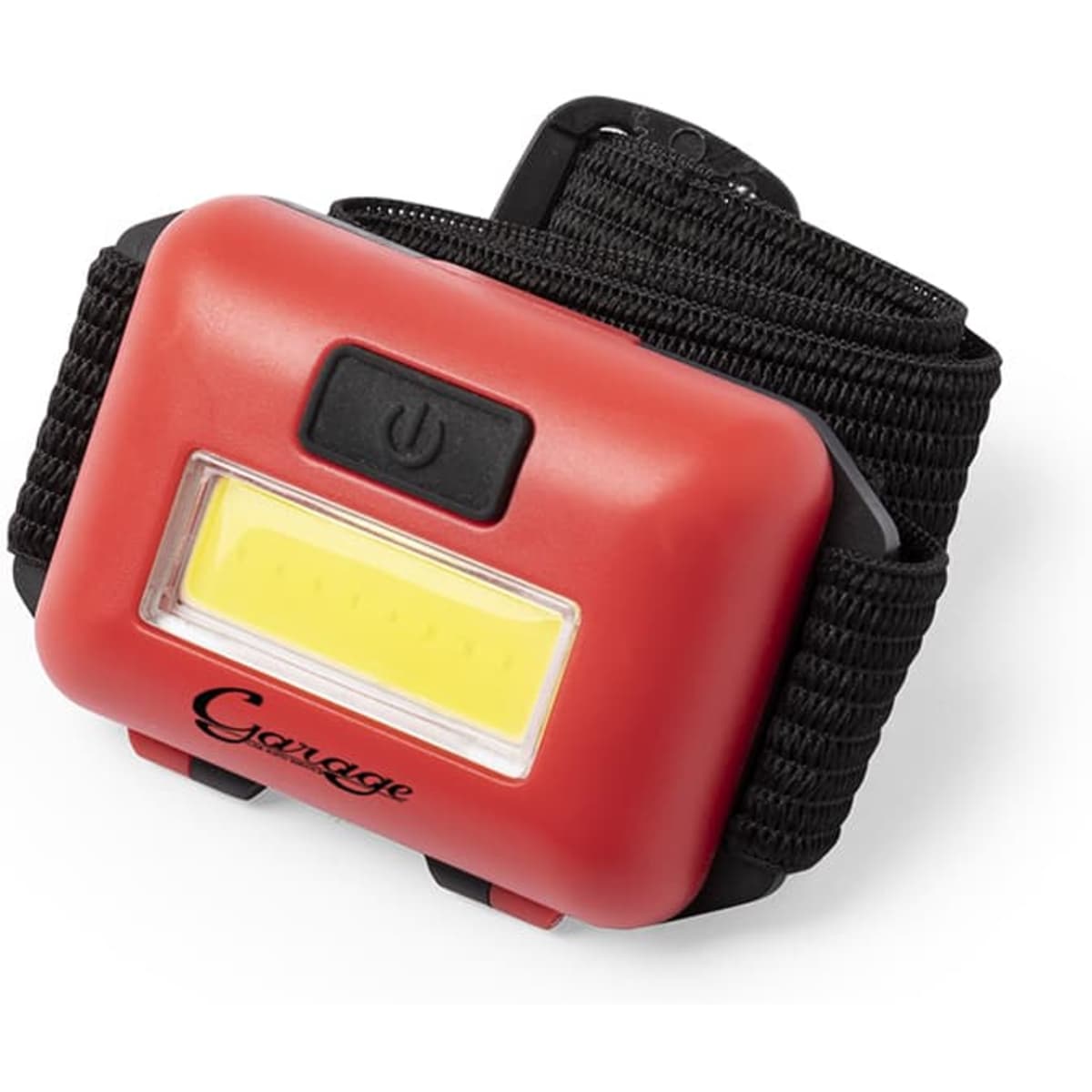 A red Vilox Torch with a strap, featuring a bright light panel and a power button. It includes a branding logo.