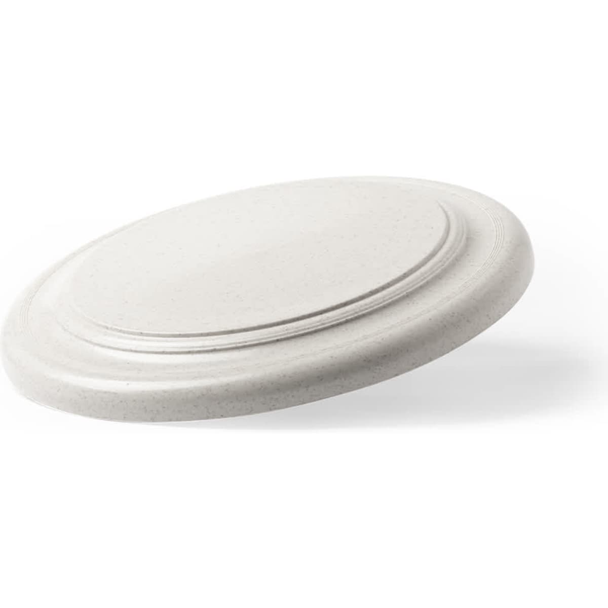 A white yo-yo with a smooth, rounded design, featuring a subtle decorative edge. It has a small brand logo.