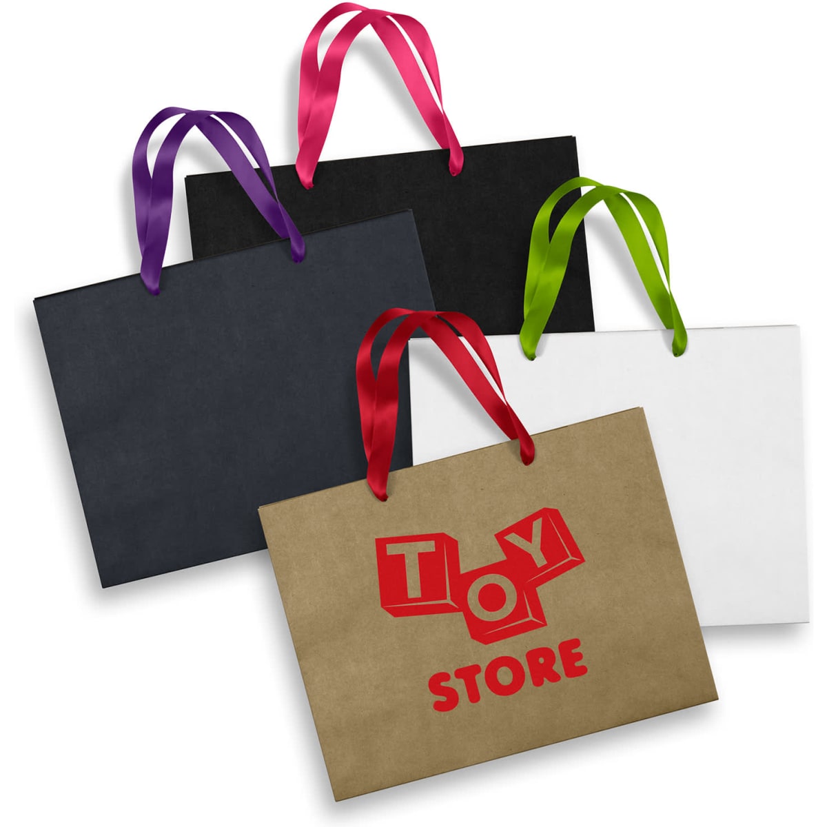 Large Ribbon Handle Paper Bag