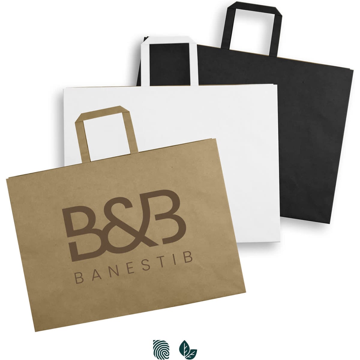 Extra Large Flat Handle Paper Bag Landscape
