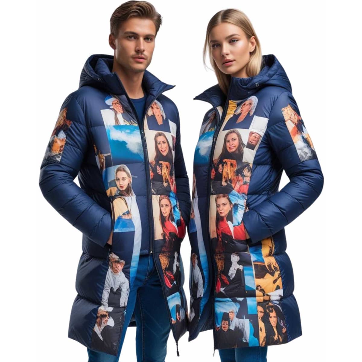 Sublimated Puffer Jacket Knee Length