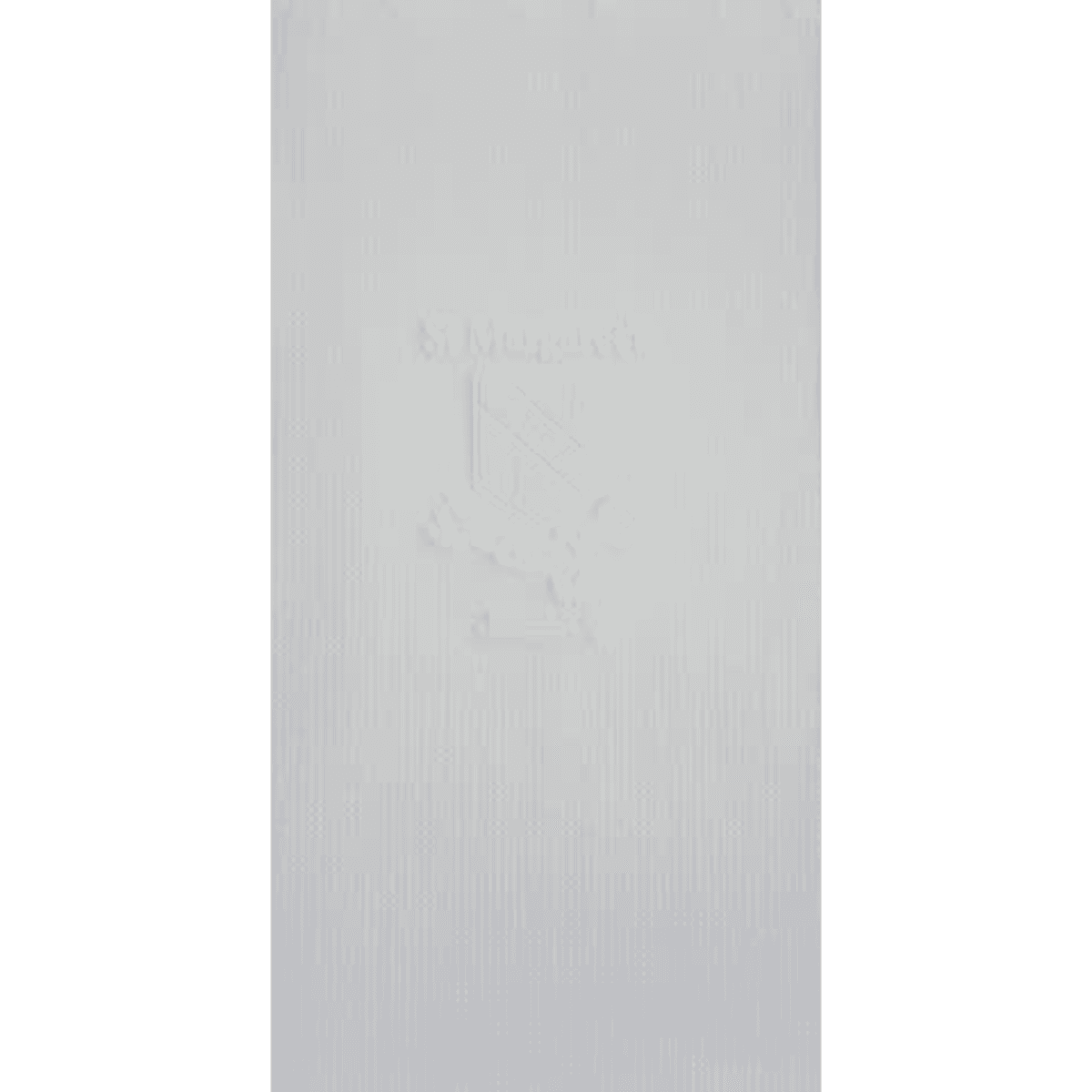 A set of white quilted dinner napkins with a logo, showcasing a textured design.