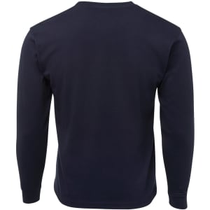 A navy long-sleeve T-shirt with a classic crew neckline and a plain back. Suitable for casual wear.
