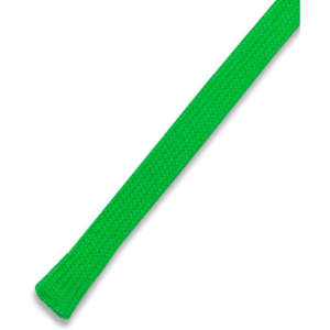 A green drawcord with a textured surface, designed for various clothing accessories.