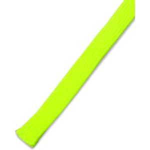 A bright yellow drawcord with a smooth texture, part of a five-pack clothing accessory set.