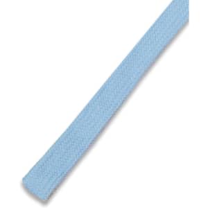 A light blue drawcord with a textured finish, suitable for various clothing applications. Includes a brand logo.
