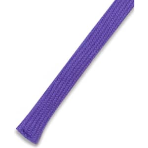 A purple drawcord with a textured finish, featuring a solid end for easy threading.