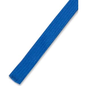 A blue drawcord product, featuring a textured fabric design, suitable for clothing accessories.