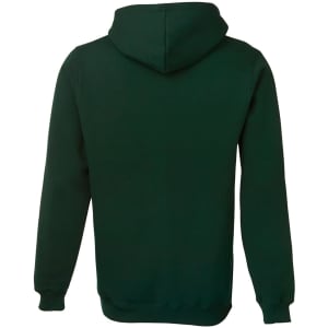 A green hoodie with a hood and long sleeves, featuring a plain design on the back.