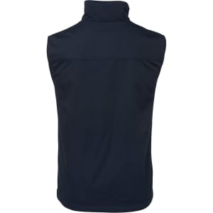 A navy reversible vest with a high collar and a simple design, featuring no visible logos.