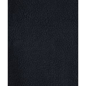 A textured black fleece fabric, showcasing a soft, warm surface suitable for hoodies.