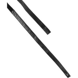 Black changeable PU cross back apron straps feature a sleek design, suitable for workwear. Includes a logo.