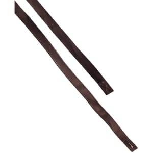 Brown cross back apron straps made of PU material, featuring a sleek design and one logo.