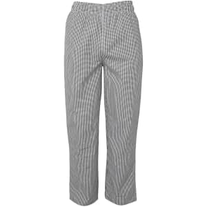 Elasticated black and white checked pants with a relaxed fit and an elastic waistband. Includes branding.