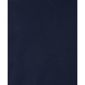 A dark navy vest featuring a smooth, soft texture, suitable for safety wear, with a logo present.
