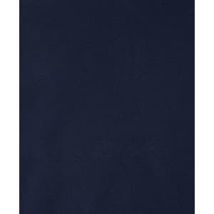 A dark navy reversible vest made from soft fabric, featuring a subtle texture and a logo on the design.