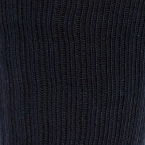A close-up of a black ribbed sock from the JB's Outdoor Sock 3 Pack, featuring a branded logo.
