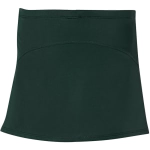A green skort with a smooth, streamlined design, featuring a hidden logo. Ideal for sporty or casual wear.