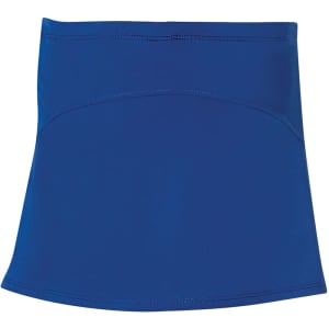 A skort in a vibrant blue colour with a smooth, fitted design and a brand logo.