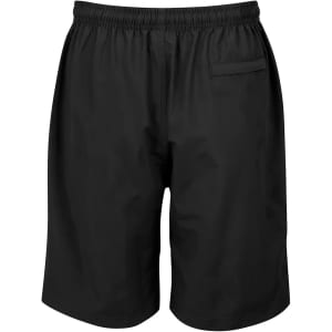 Black sports shorts with an elastic waistband and a small pocket on the back. Features a simple design with no visible logos.