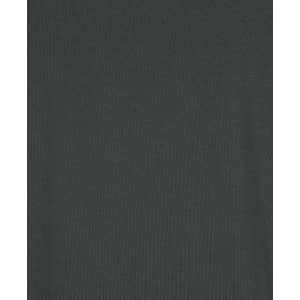 A dark grey polo shirt made from recycled polyester, featuring a pocket and a logo.
