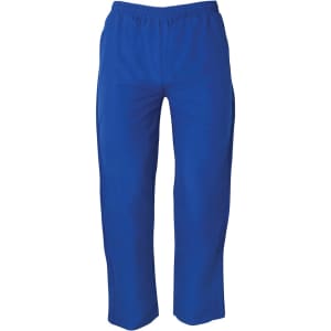 Track pants in a vibrant blue colour with an elastic waistband and a side pocket detail. Features branding.