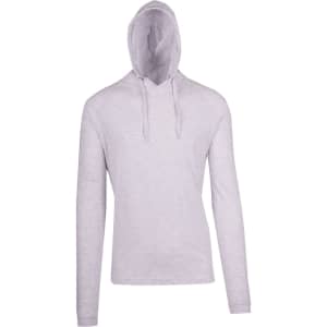 A light grey unisex hoodie with a drawstring and long sleeves, featuring a simple design and no logos.