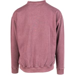 A unisex stone wash sweatshirt in a muted pink colour, featuring a relaxed fit and ribbed hem.