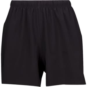 Men's black FLEX shorts featuring a 4-way stretch design and an elastic waistband. Suitable for various activities.