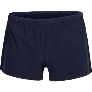 Women's FLEX shorts in navy blue, featuring a comfortable elastic waistband and a simple design. Suitable for casual wear.