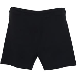 A pair of black women's dress shorts with a simple design and no visible branding.