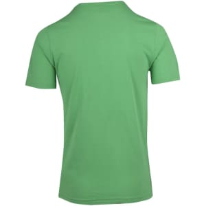 A green men's Hanley T-shirt featuring a simple, minimalist design and a logo on the back.