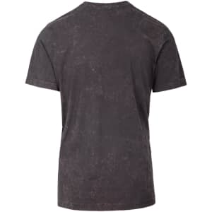 A stone wash T-shirt in black, featuring a casual short-sleeve design and a logo.