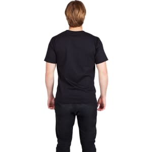 A black men's unisex modern fit T-shirt, displayed from the back, with a plain design and no visible branding.