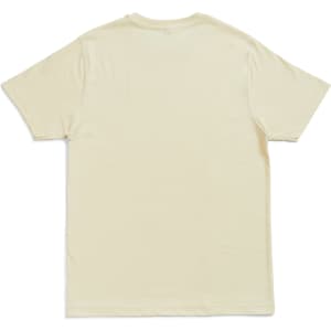 A beige modern fit unisex T-shirt with a simple, unembellished design and no visible branding.