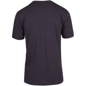 A black unisex modern fit tee featuring a round neckline and short sleeves. The back is plain with no visible design.
