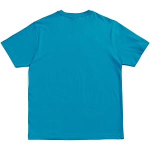 A turquoise unisex modern fit tee with short sleeves and a plain back view.