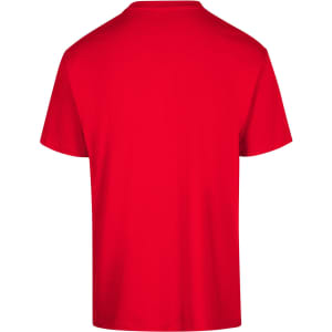 A red unisex regular T-shirt with a plain back design. It features a crew neck and short sleeves.