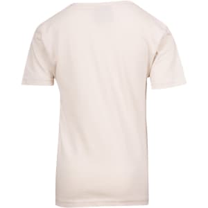 A light beige kid's regular T-shirt with a simple design, featuring short sleeves and a round neckline.