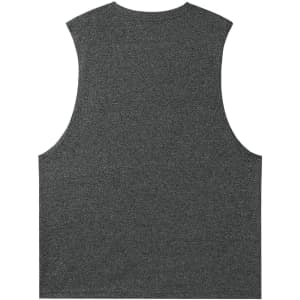 A grey sleeveless tee from the Greatness Range, featuring a smooth fabric and a simple design on the back.